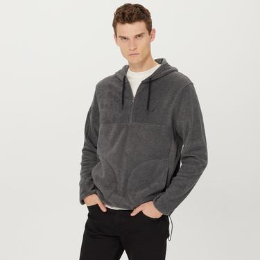  Nautica Erkek Gri Standart Fit Uzun Kollu Polar