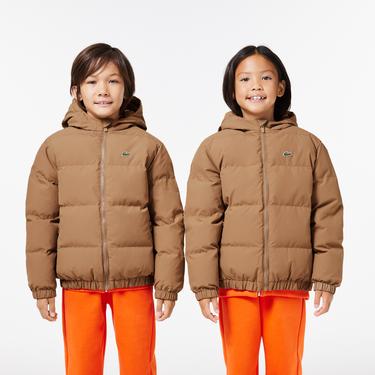  Lacoste Çocuk Kahverengi Şişme Mont