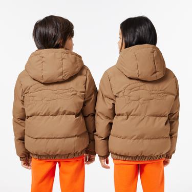  Lacoste Çocuk Kahverengi Şişme Mont
