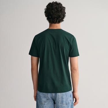  GANT Erkek Yeşil Regular Fit Bisiklet Yaka T-Shirt