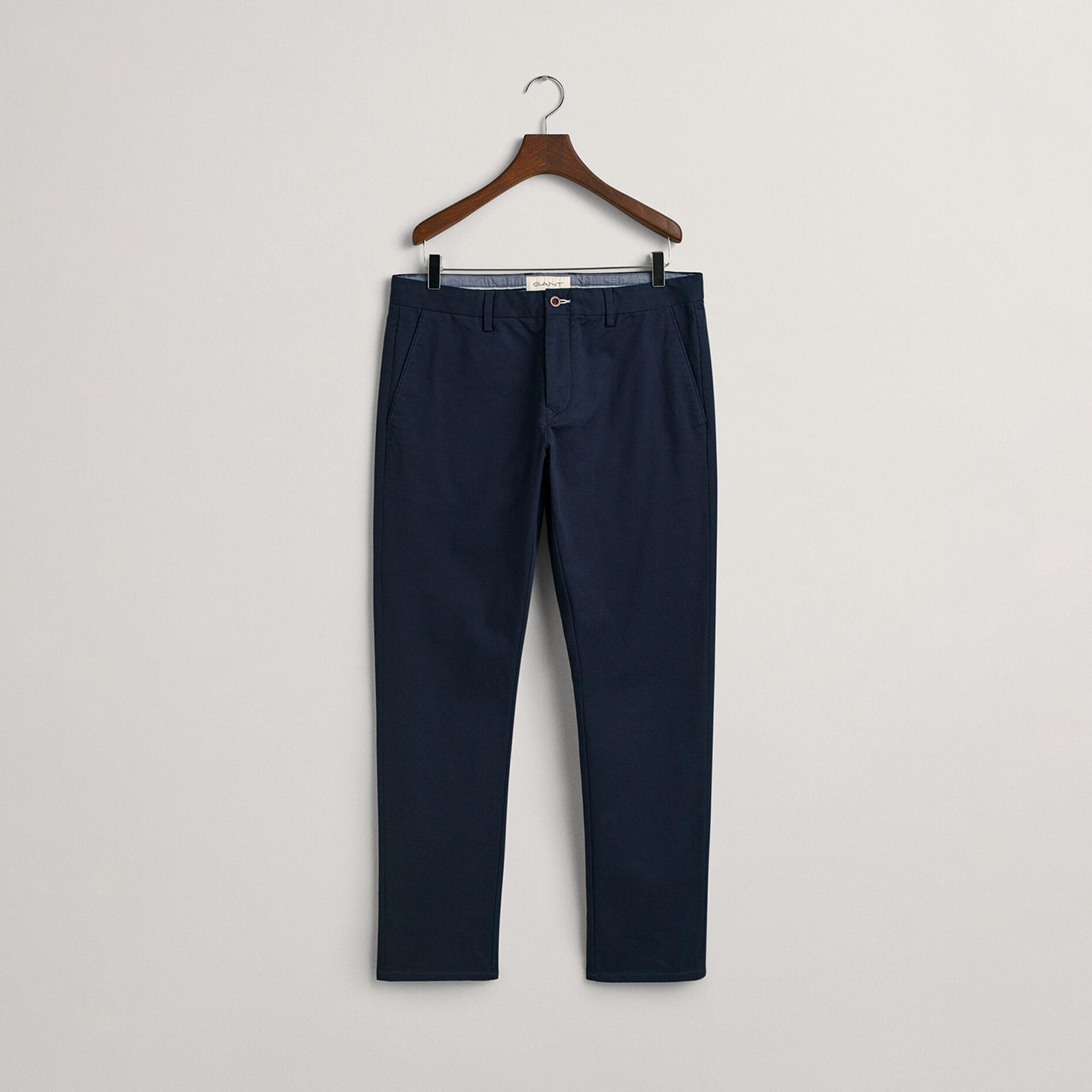 Gant Erkek Lacivert Slim Fit Chino Pantolon