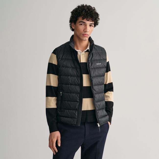  GANT Erkek Siyah Regular Fit Dik Yaka Kapitone Yelek