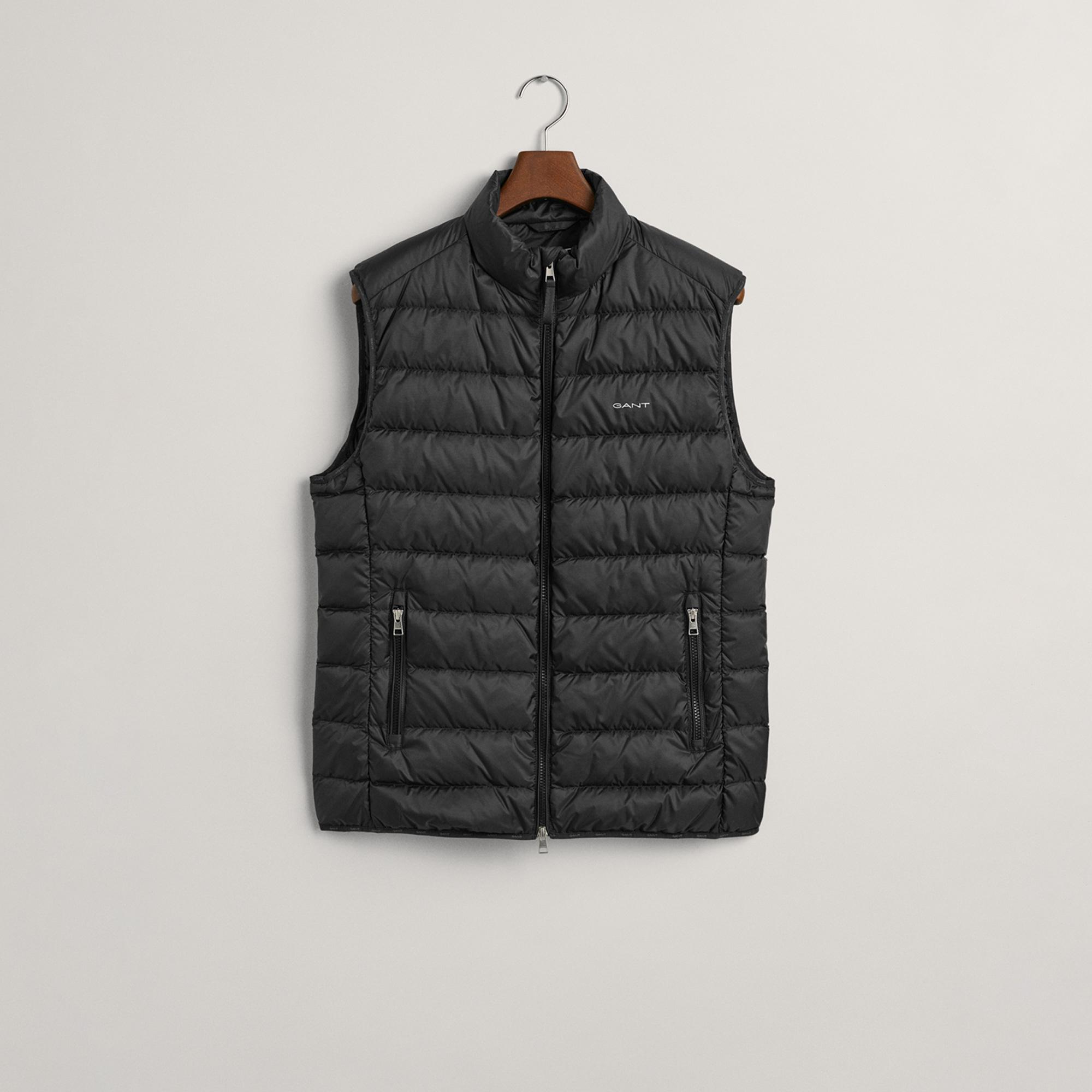 GANT Erkek Siyah Regular Fit Dik Yaka Kapitone Yelek