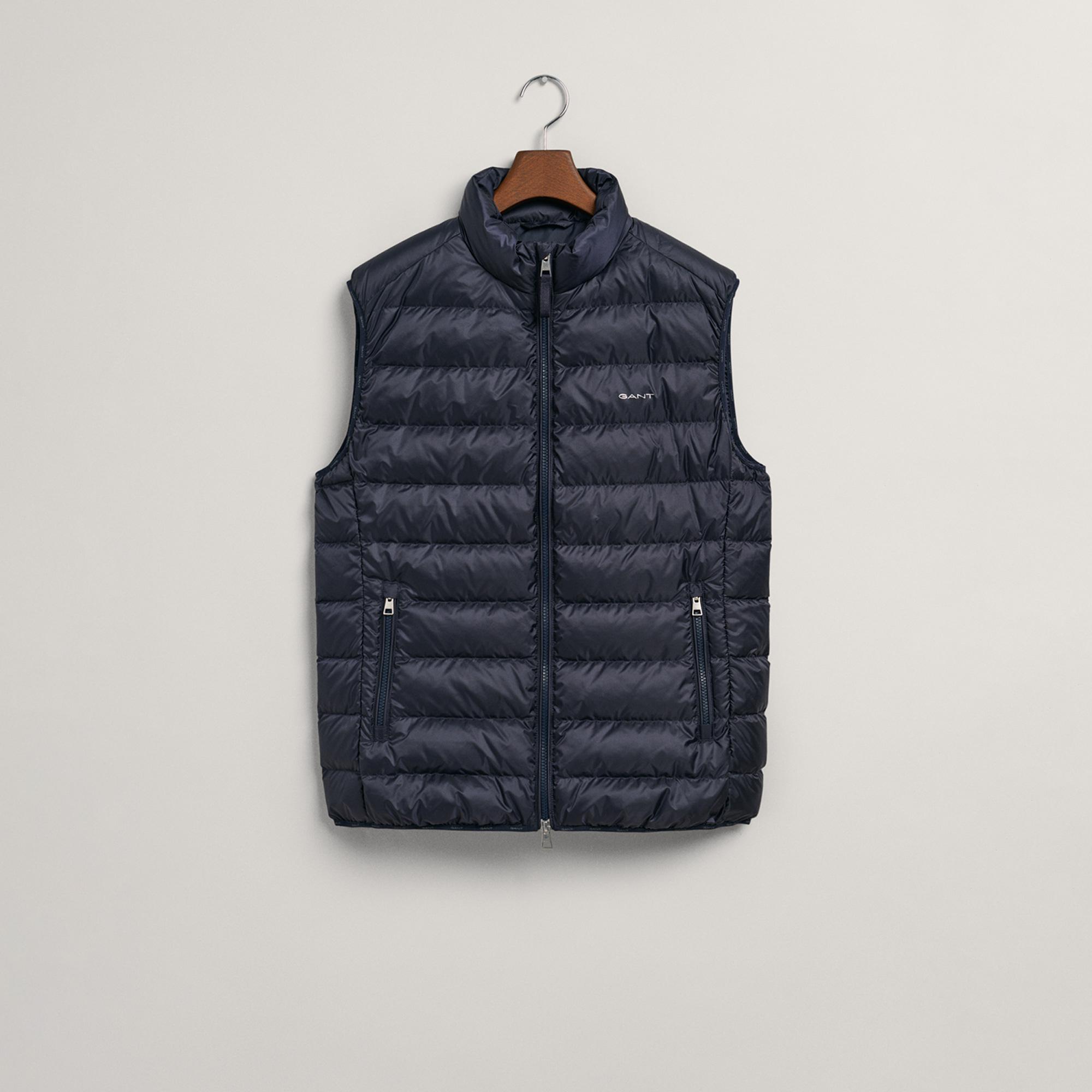 GANT Erkek Lacivert Regular Fit Dik Yaka Kapitone Yelek