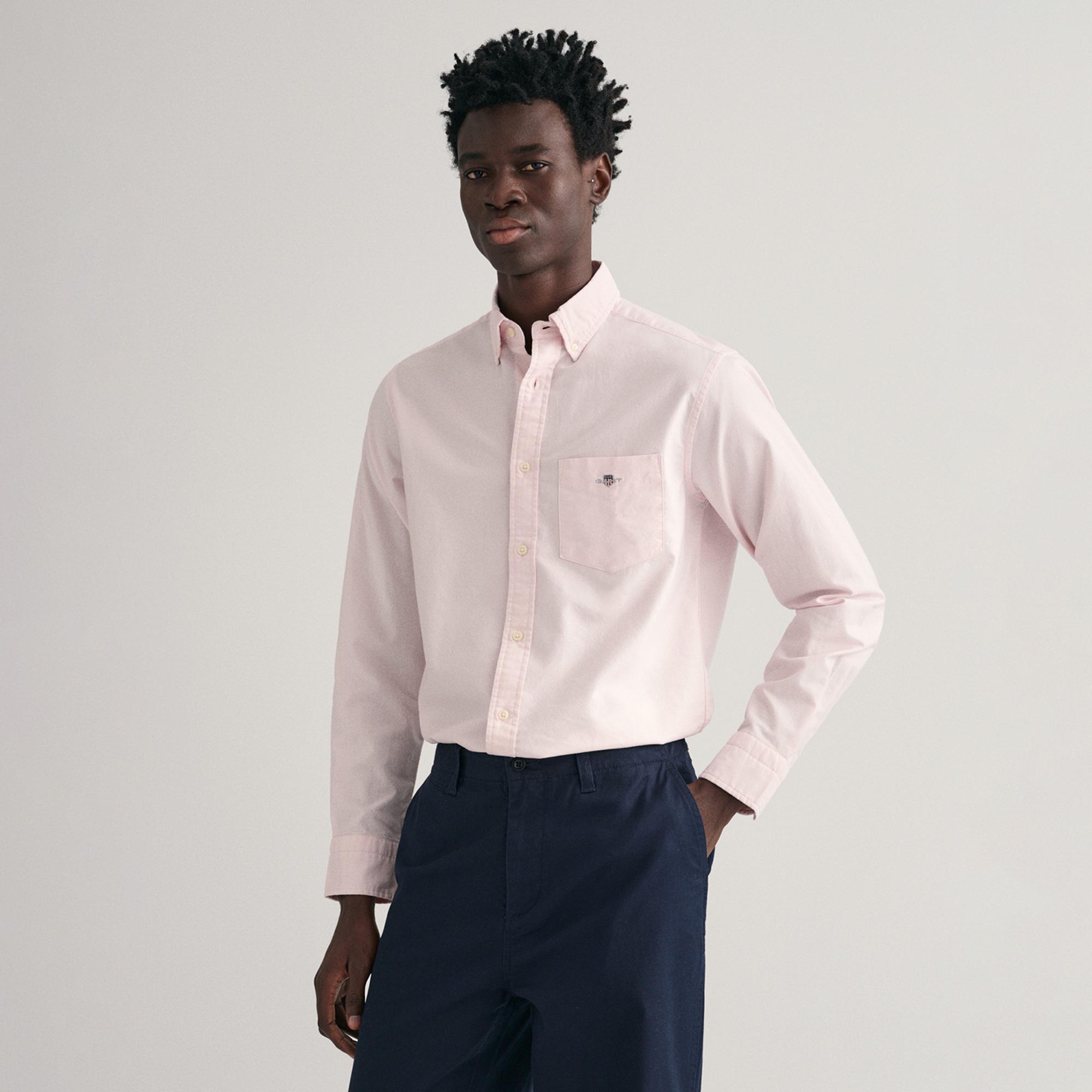 GANT Erkek Pembe Regular Fit Düğmeli Yaka Oxford Gömlek