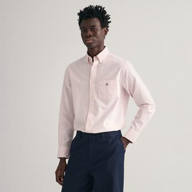  GANT Erkek Pembe Regular Fit Düğmeli Yaka Oxford Gömlek