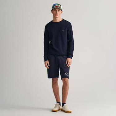  GANT Erkek Lacivert Regular Fit Bisiklet Yaka Kazak