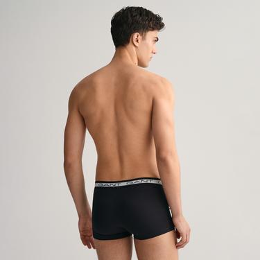  GANT Erkek Siyah Slim Fit Logolu 3'lü Boxer