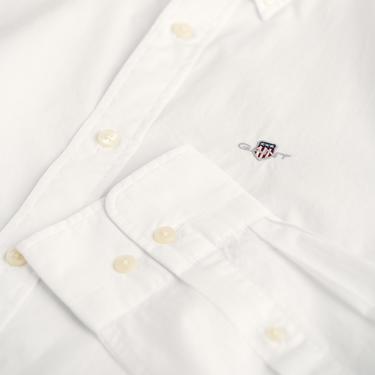  GANT Erkek Beyaz Slim Fit Düğmeli Yaka Broadcloth Gömlek