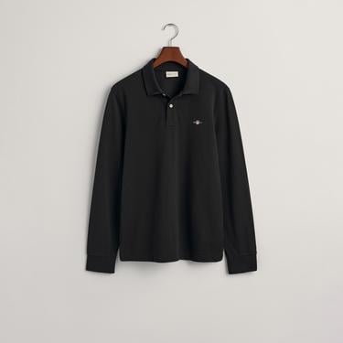  GANT Erkek Siyah Regular Fit Uzun Kollu Polo