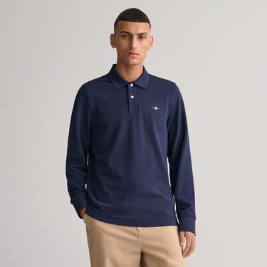  Gant Erkek Lacivert Regular Fit Uzun Kollu Polo