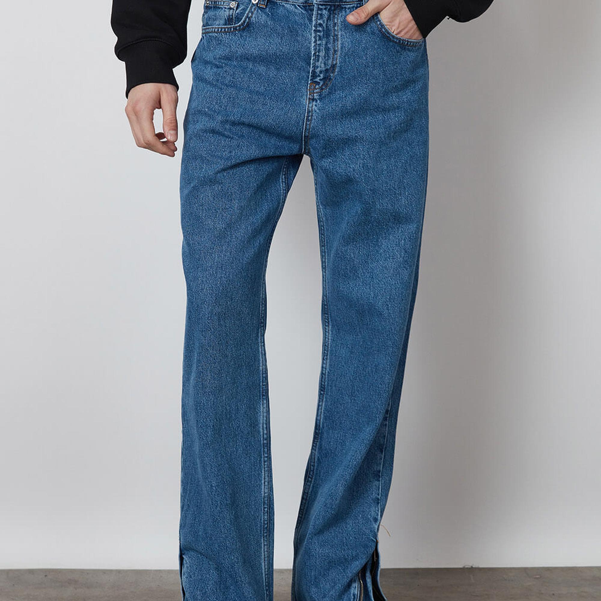 Fermuar Detaylı Relaxed Jean