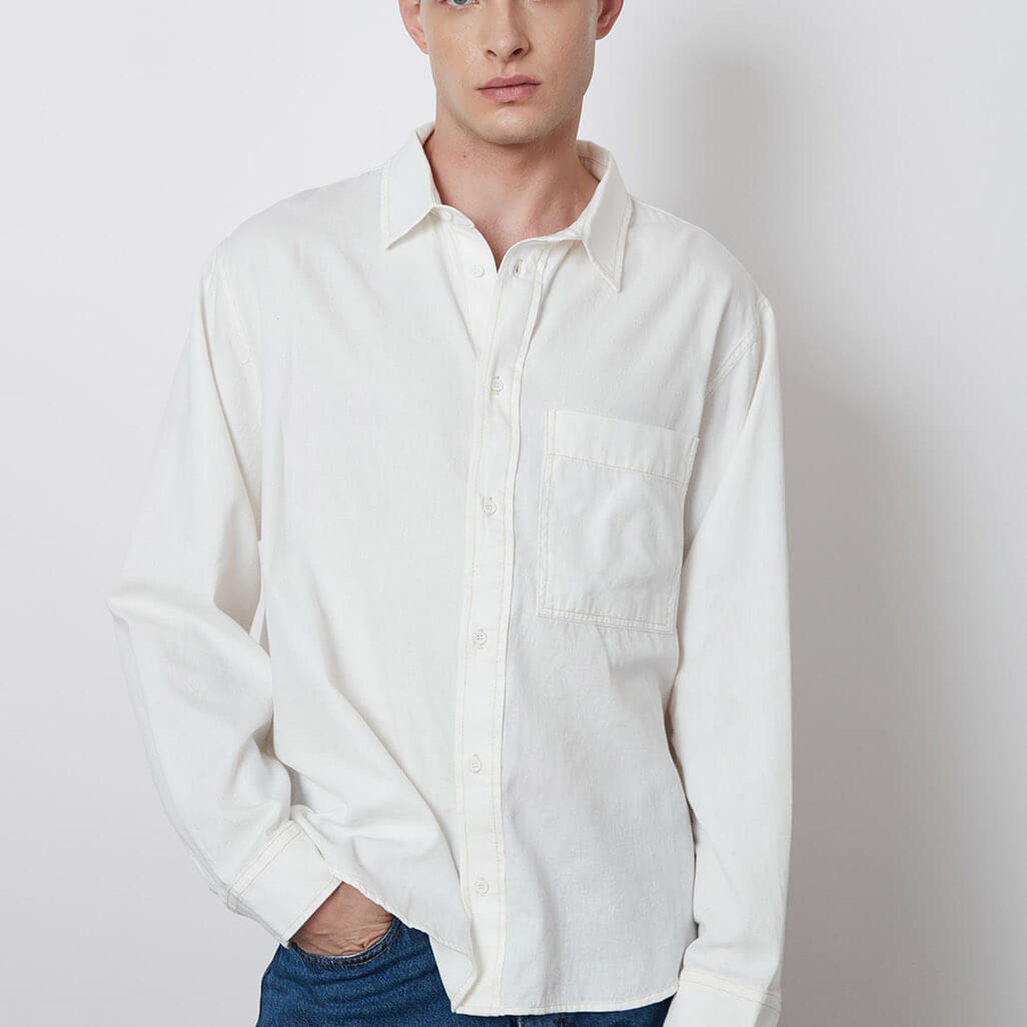 Oversize Gabardin Gömlek