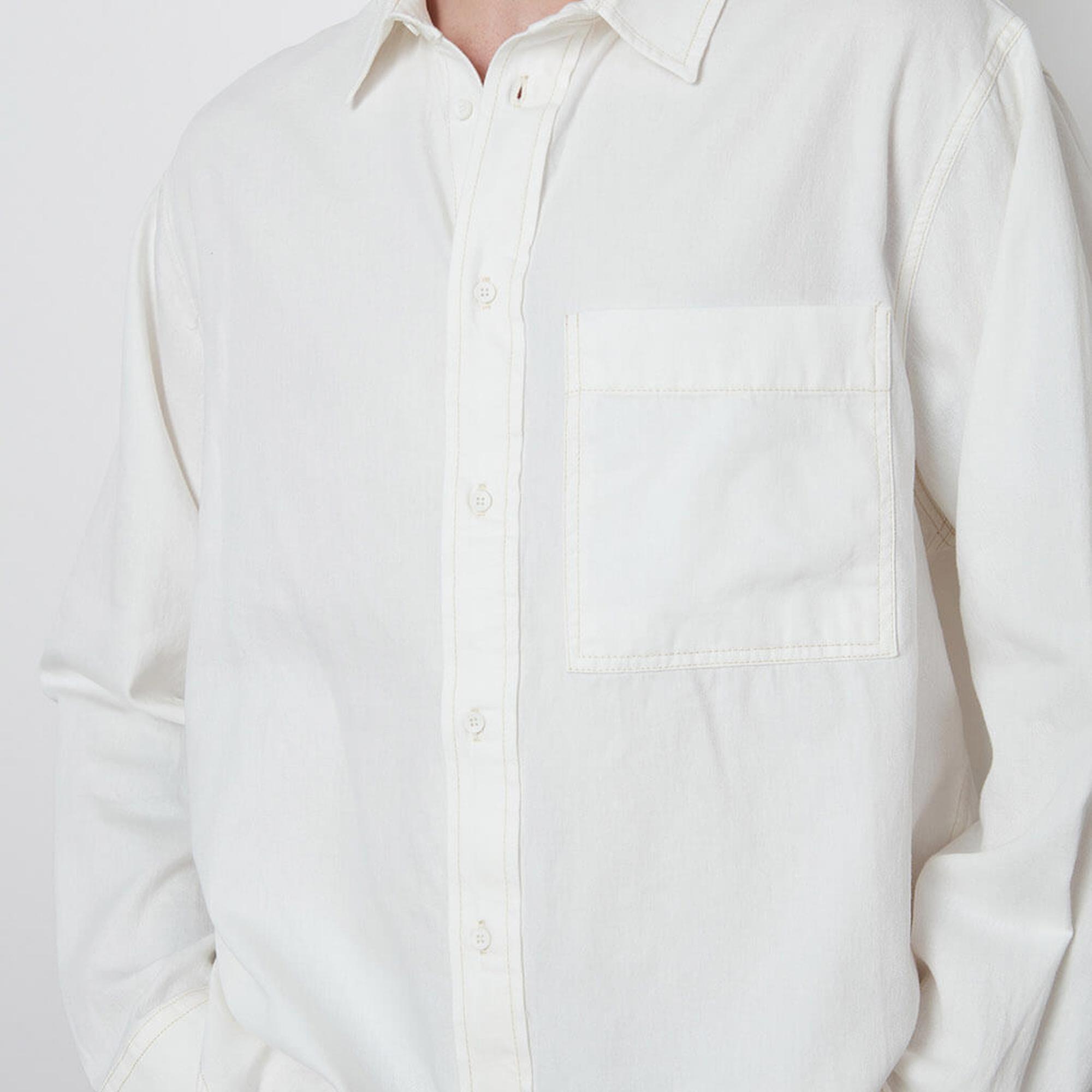 Oversize Gabardin Gömlek