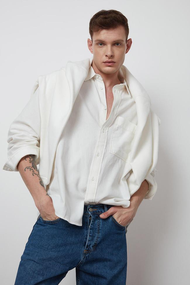  Oversize Gabardin Gömlek