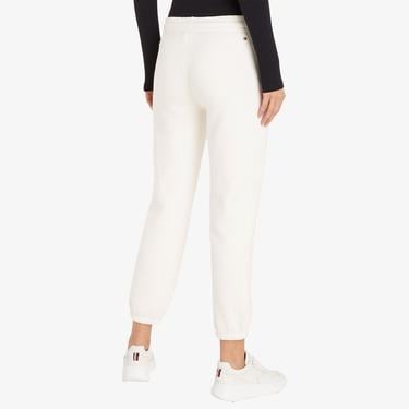  Tommy Hilfiger Varsity Flock Sweatpant Kadın Beyaz Eşofman Altı