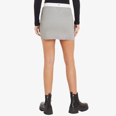  Tommy Hilfiger Lurex Kadın Gri Etek