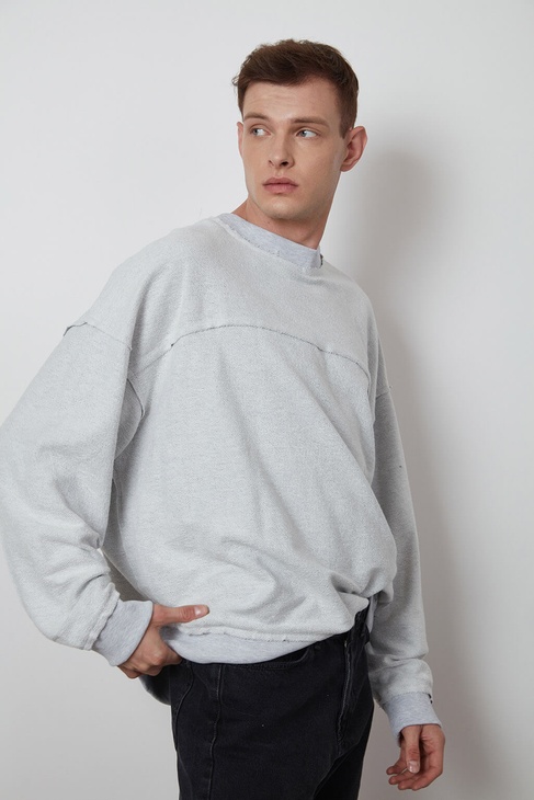  Pis Dikişli Oversize Sweatshirt