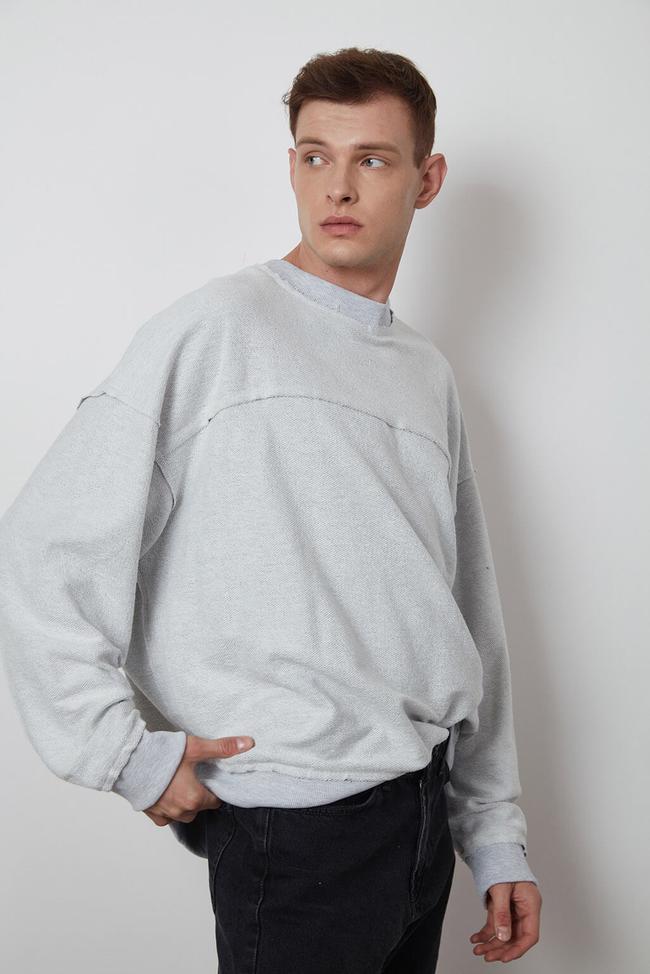  Pis Dikişli Oversize Sweatshirt
