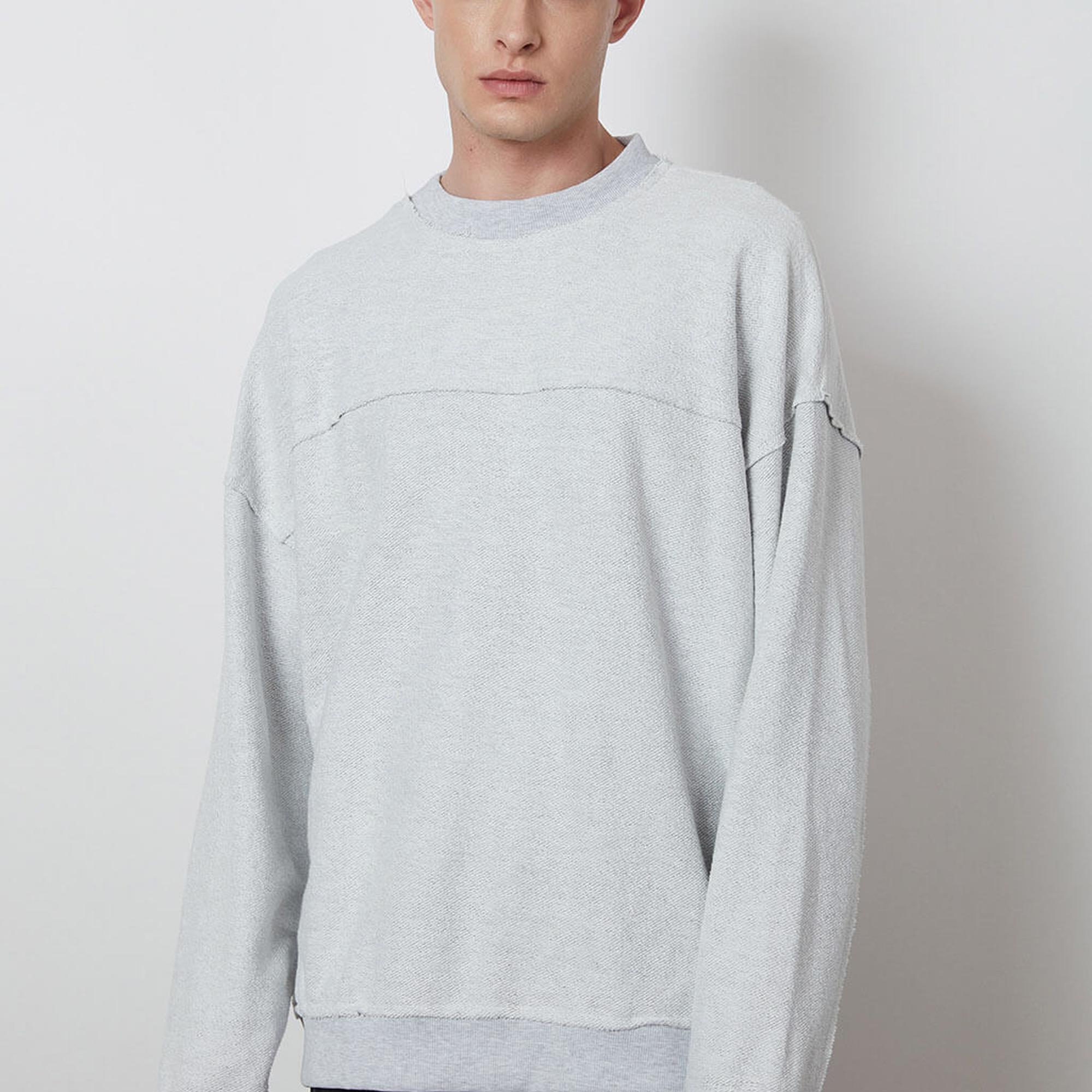 Pis Dikişli Oversize Sweatshirt