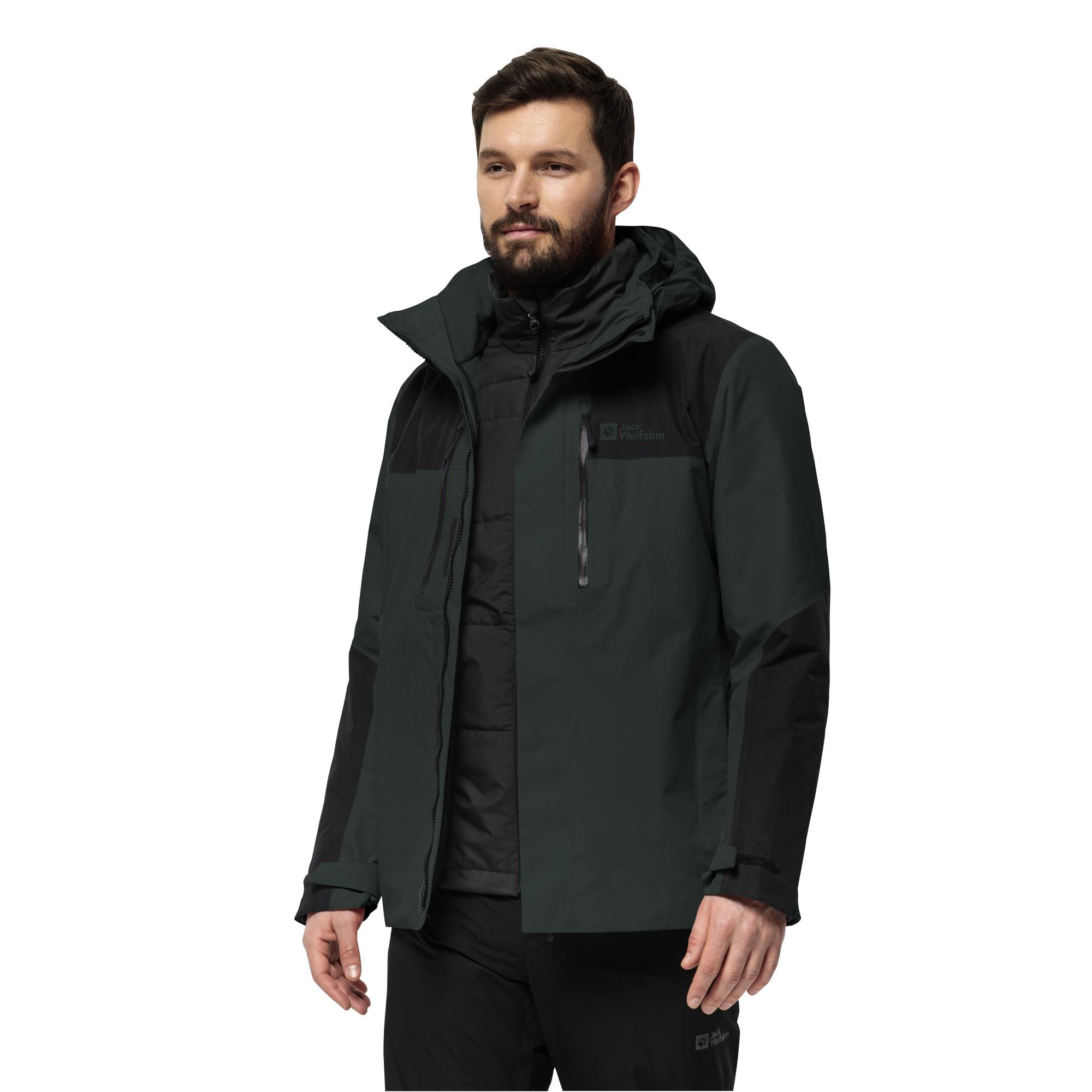 Jack Wolfskin Jasper 3in1 Erkek Yeşil Outdoor Ceketi