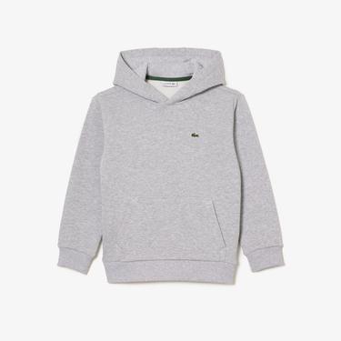  Lacoste Çocuk Kapüşonlu Gri Sweatshirt
