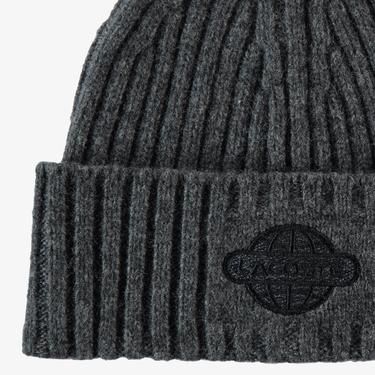  Erkek Baskılı Gri Bere