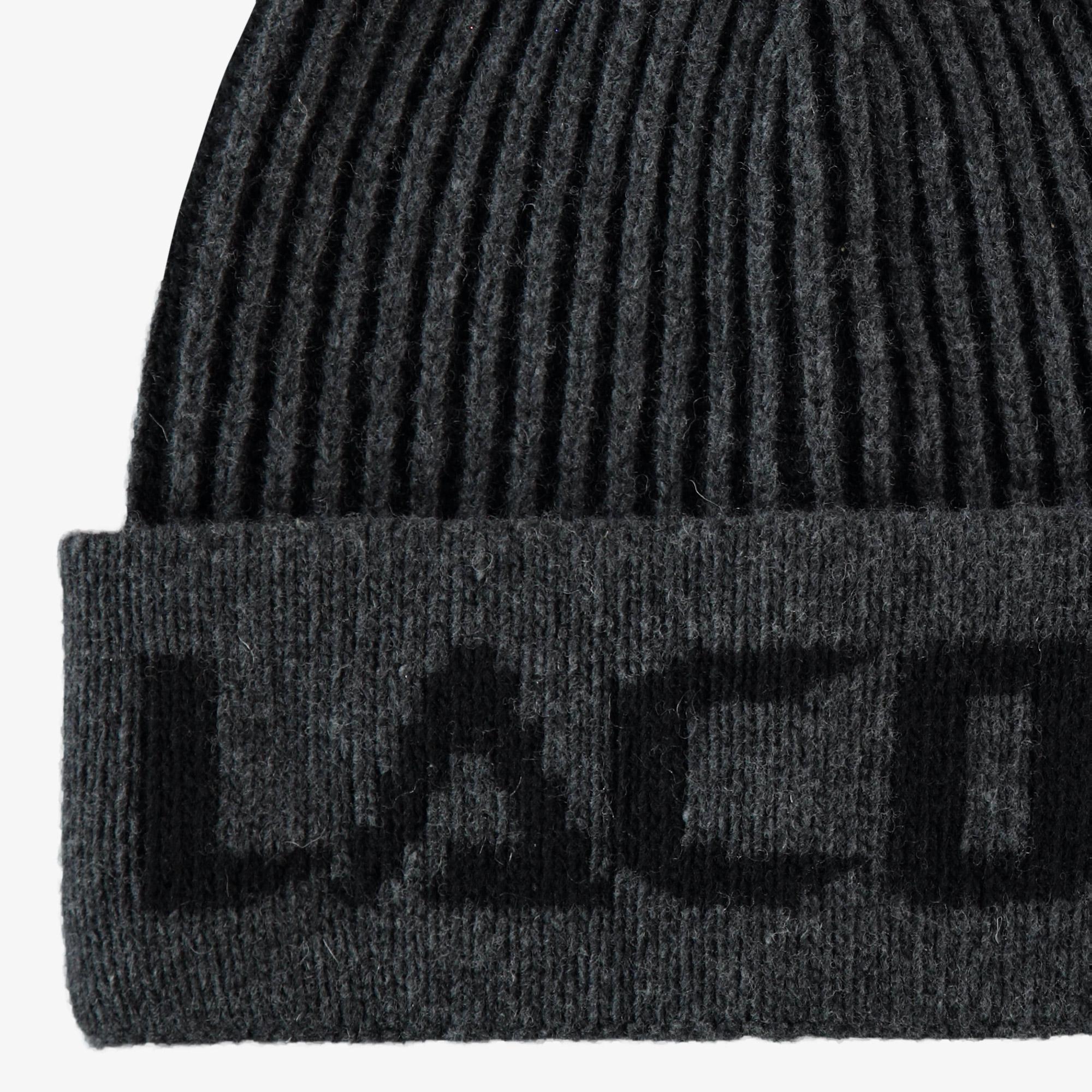 Erkek Baskılı Gri Bere