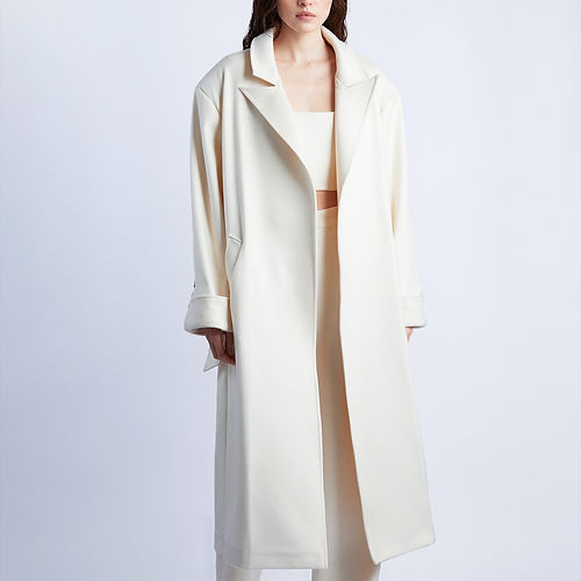 Wabi Sabi Kadın Ekru Rope Kaşmir Kaban