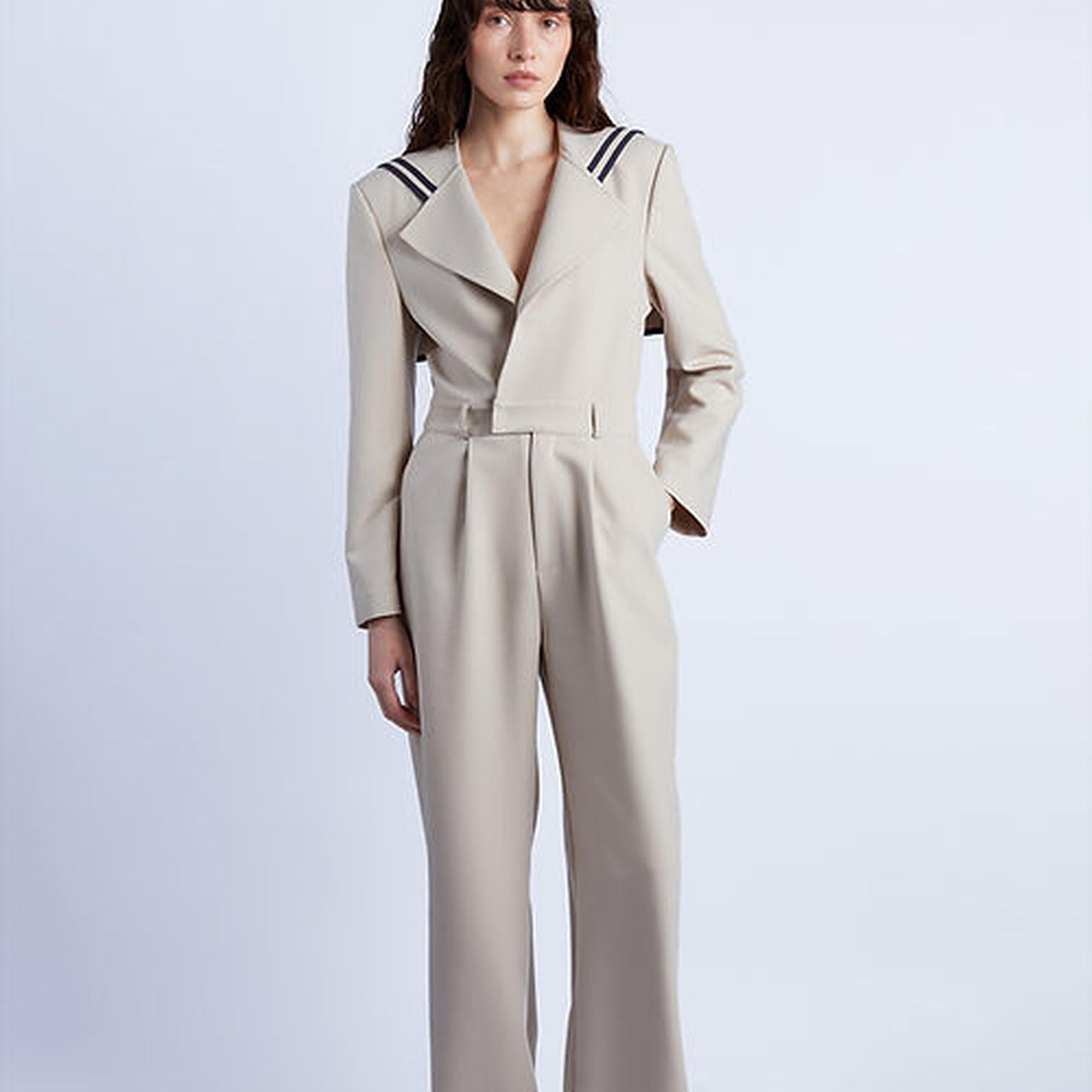 Wabi Sabi Kadın Bej Rudder Tulum