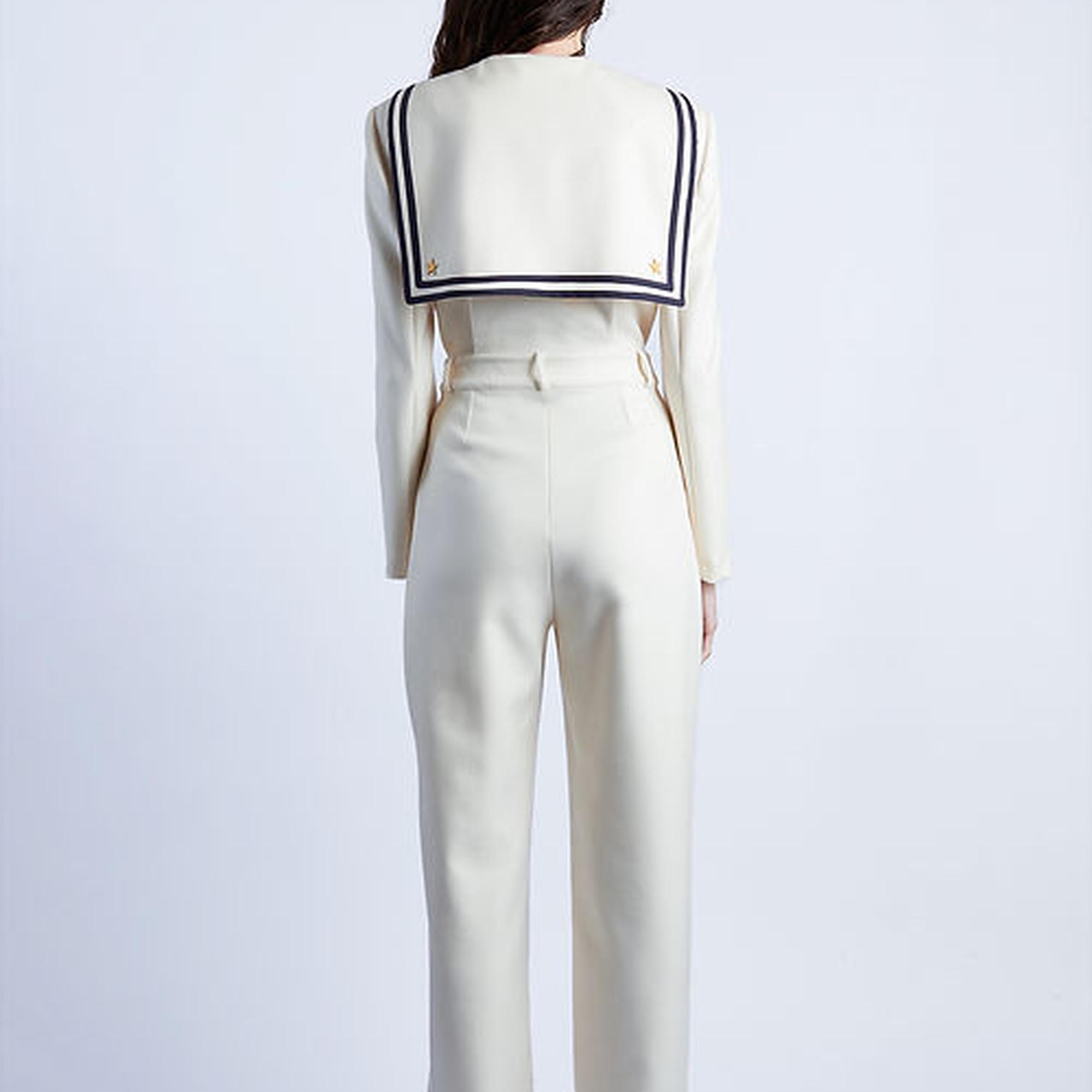 Wabi Sabi Kadın Ekru Rudder Kaşmir Tulum