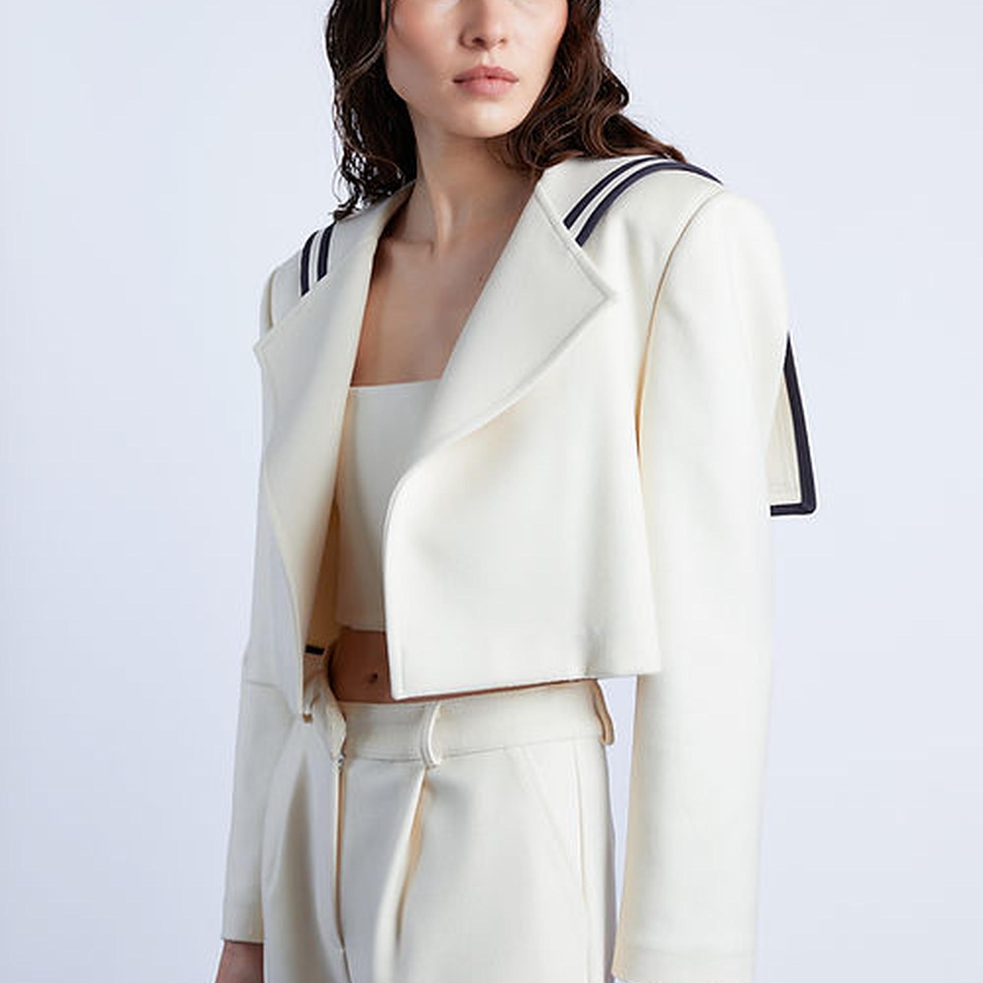 Wabi Sabi Kadın Ekru Kaşmir Sail Ceket