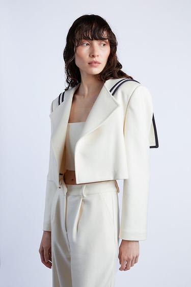  Wabi Sabi Kadın Ekru Kaşmir Sail Ceket