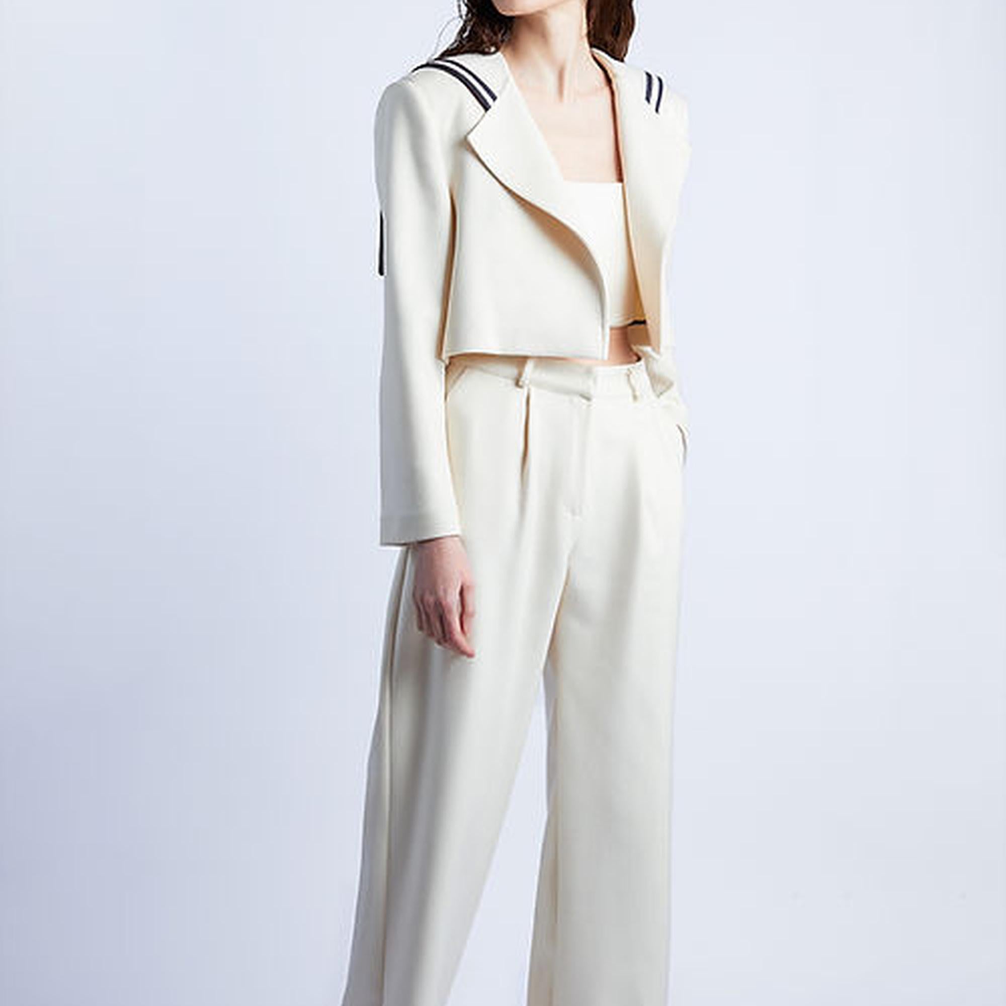 Wabi Sabi Kadın Ekru Kaşmir Sail Ceket