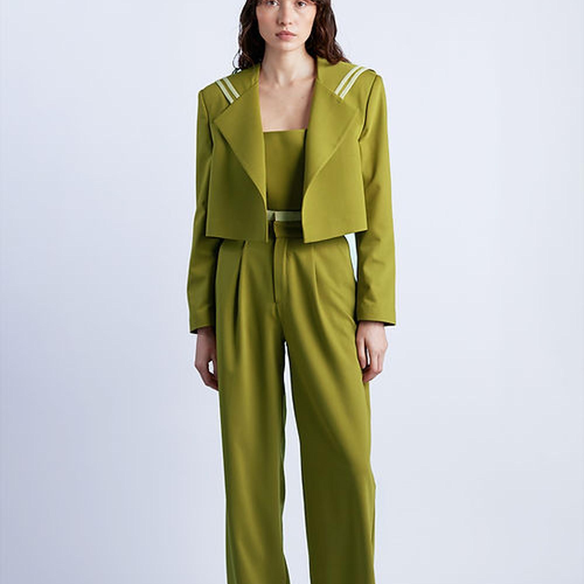 Wabi Sabi Kadın Yeşil Sail Ceket