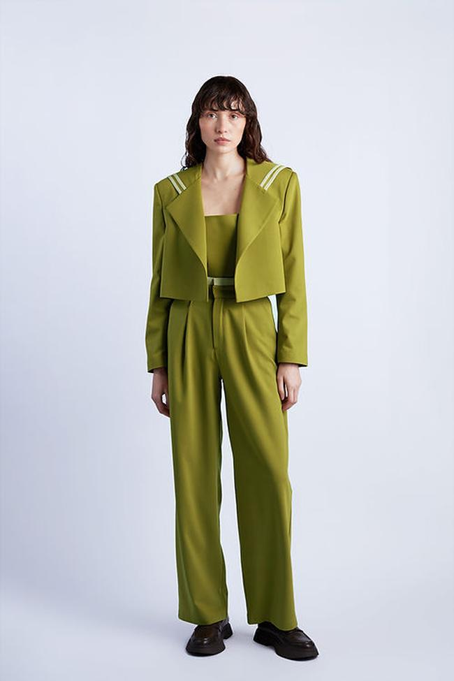  Wabi Sabi Kadın Yeşil Sail Ceket