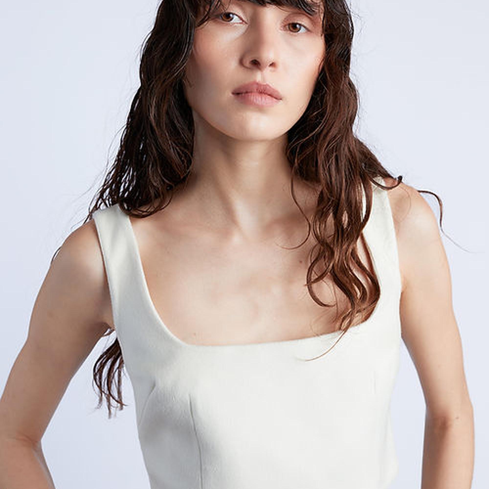 Wabi Sabi Kadın Ekru Kaşmir Sail Büstiyer