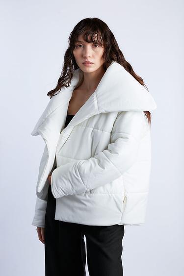  Wabi Sabi Kadın Beyaz Cozy Asimetrik Mont