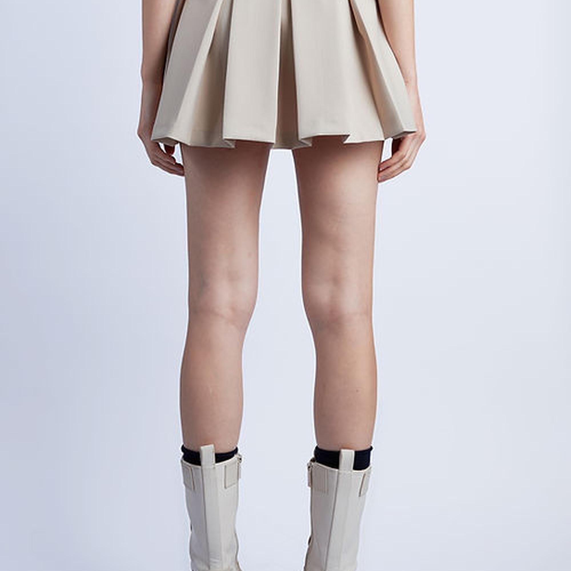 Wabi Sabi Kadın Bej Sail Pilikaşe Etek