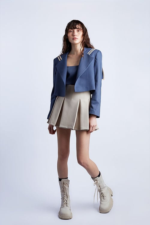  Wabi Sabi Kadın Bej Sail Pilikaşe Etek