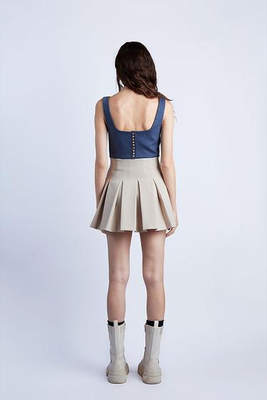  Wabi Sabi Kadın Bej Sail Pilikaşe Etek