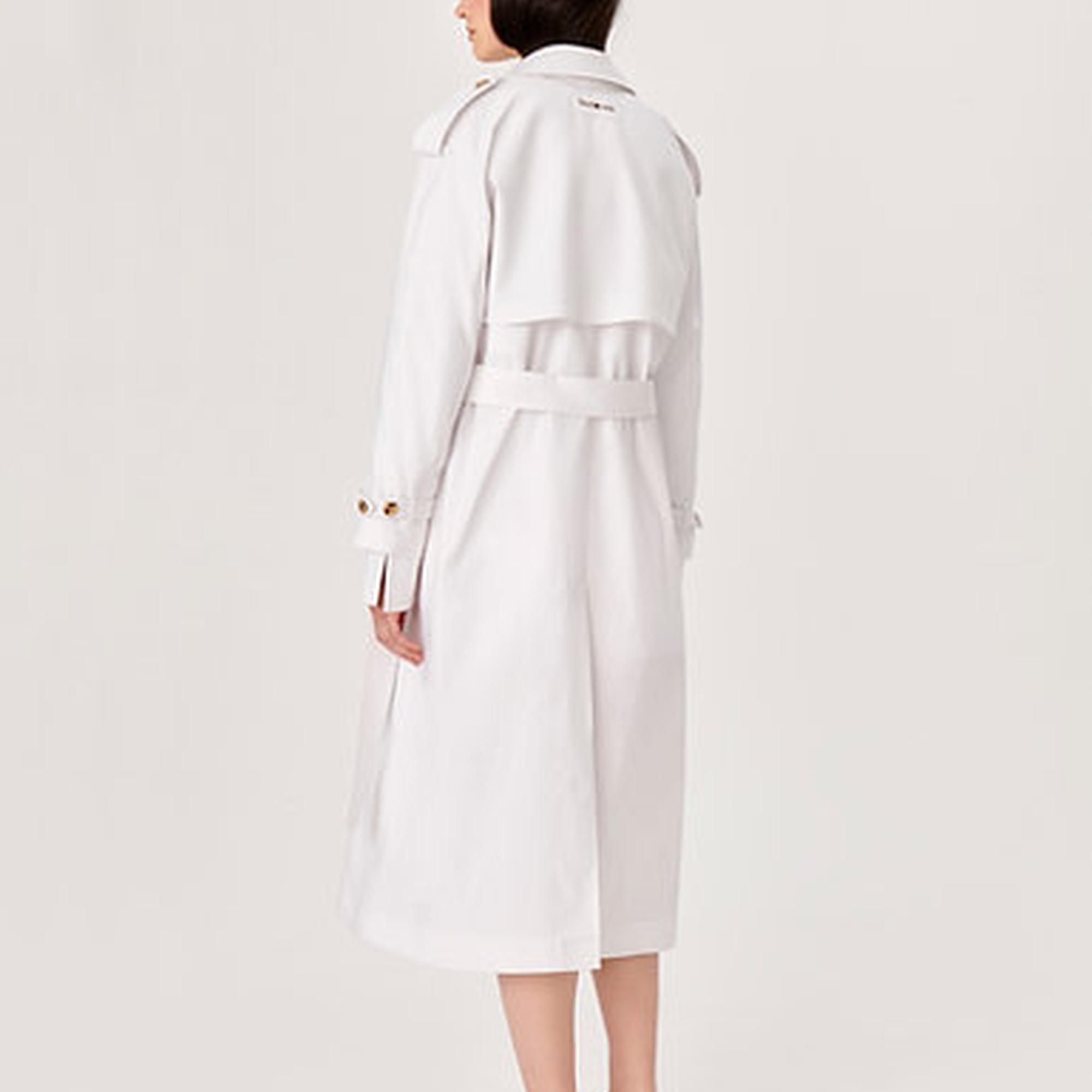 Wabi Sabi Kadın Beyaz Vento Trençkot