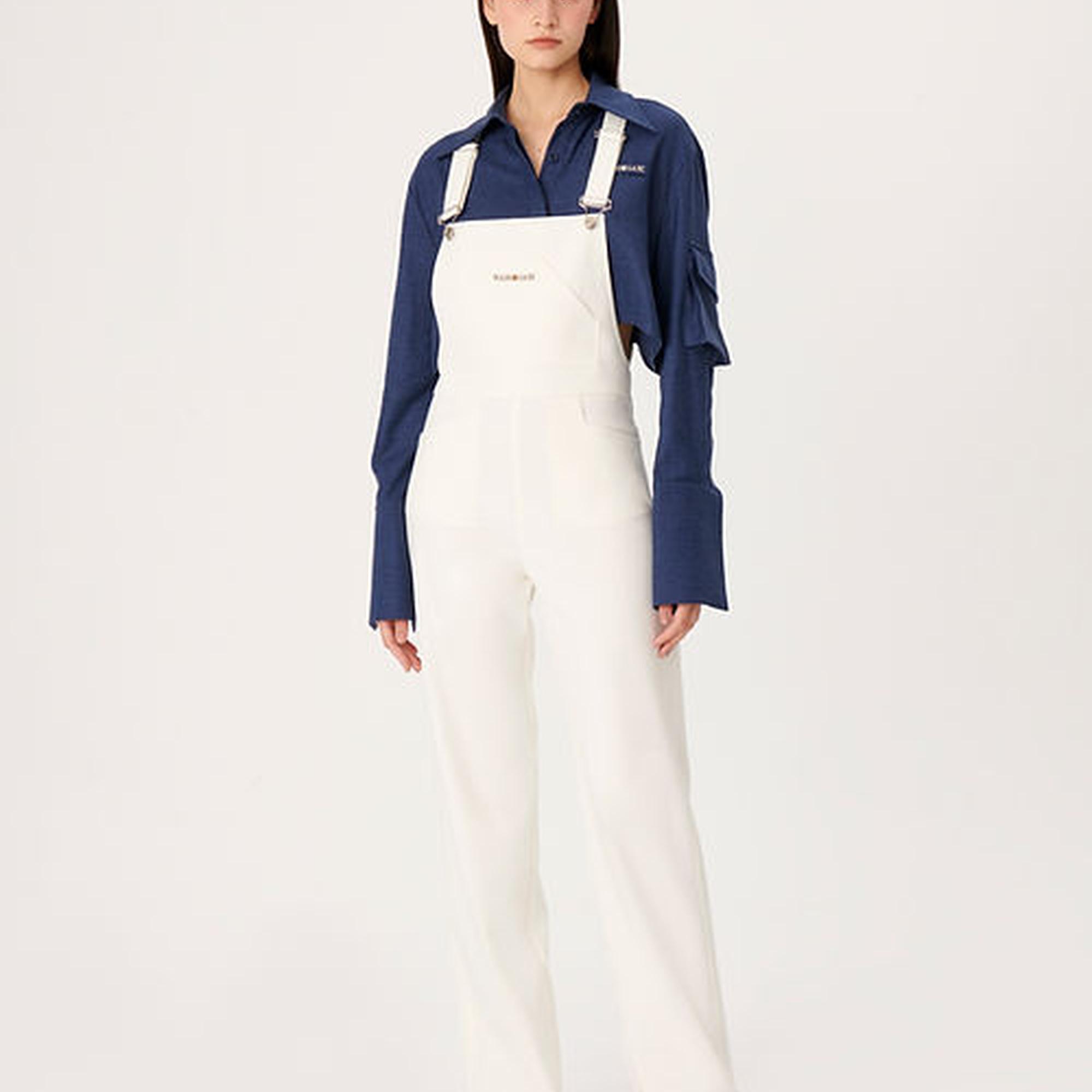 Wabi Sabi Kadın Ekru Gioia Uzun Salopet