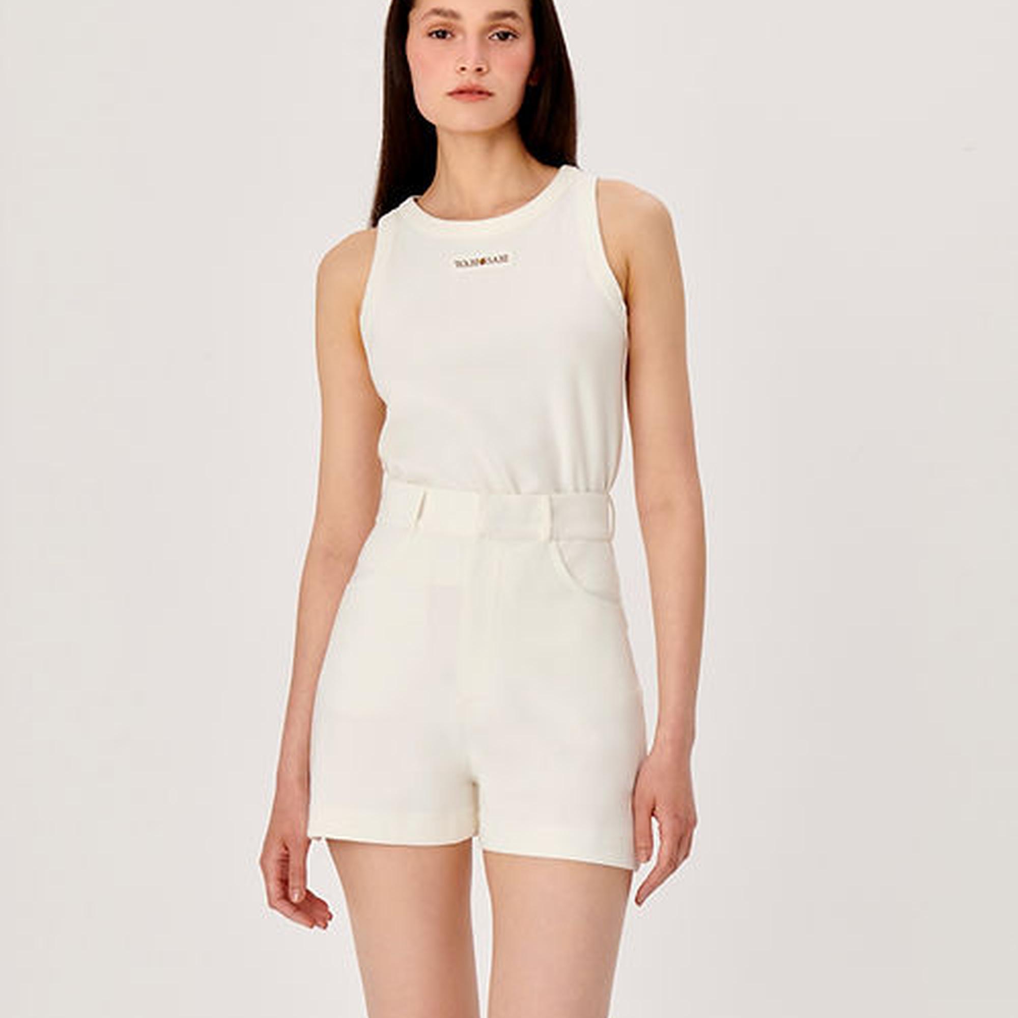 Wabi Sabi Kadın Ekru WS Halter Yaka Body