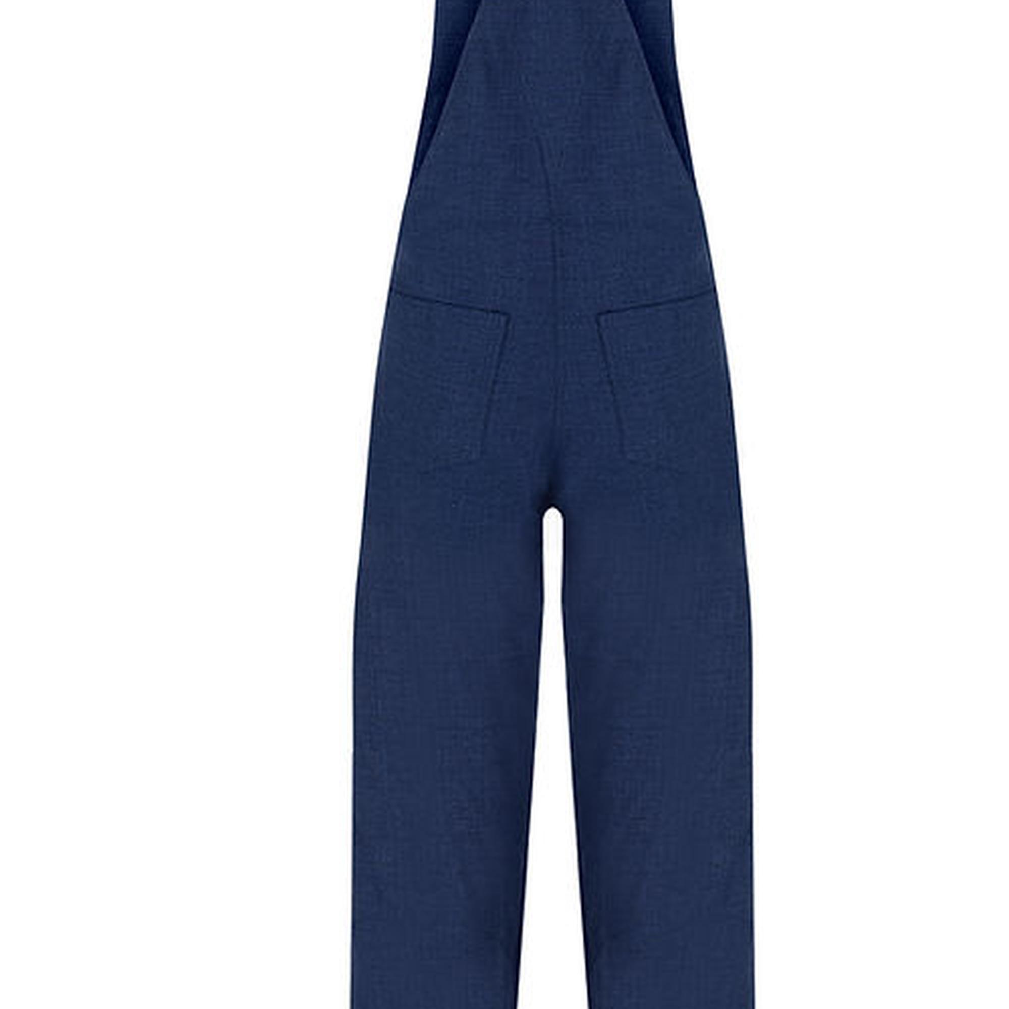 Wabi Sabi Kadın Mavi Keten Gioia Uzun Salopet