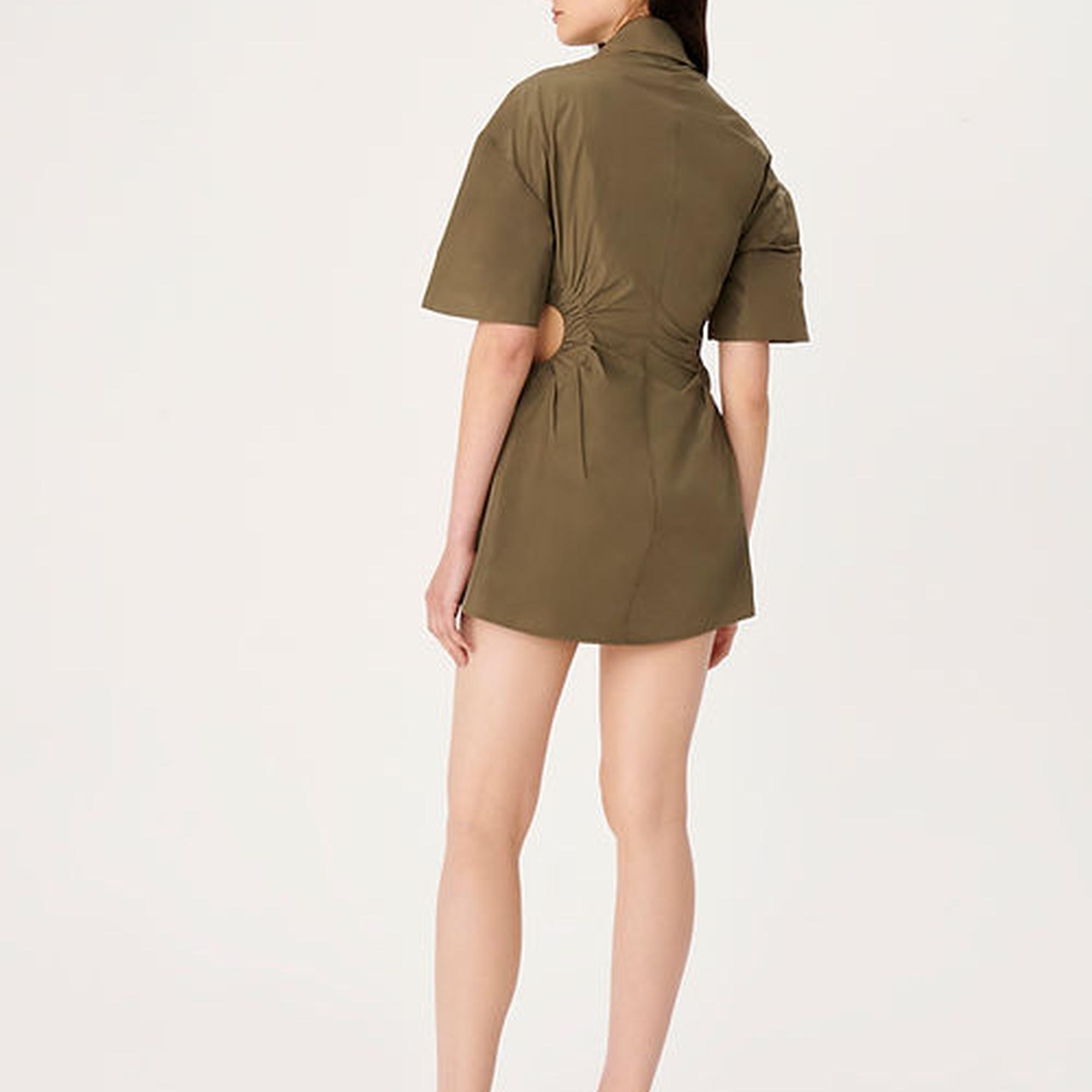 Wabi Sabi Kadın Haki Dorato Düğmeli Elbise