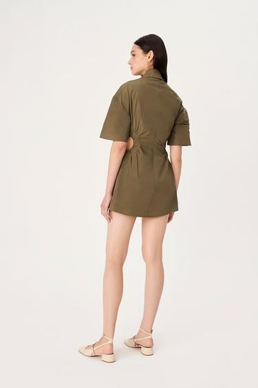  Wabi Sabi Kadın Haki Dorato Düğmeli Elbise