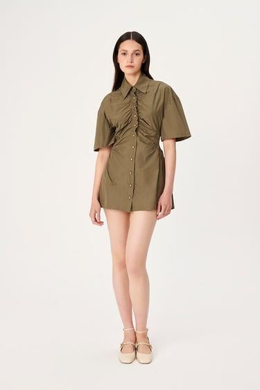  Wabi Sabi Kadın Haki Dorato Düğmeli Elbise