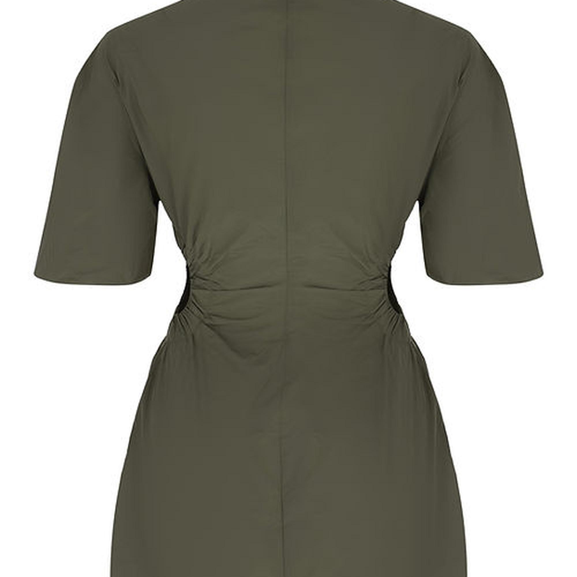 Wabi Sabi Kadın Haki Dorato Düğmeli Elbise