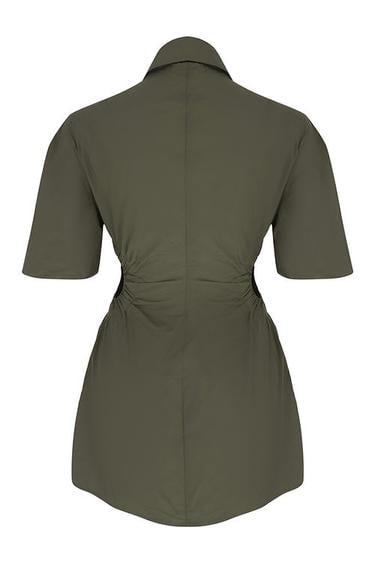  Wabi Sabi Kadın Haki Dorato Düğmeli Elbise